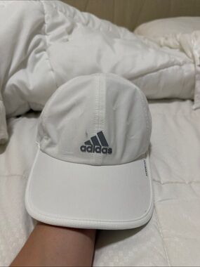 adidas White Cap with Gray Logo